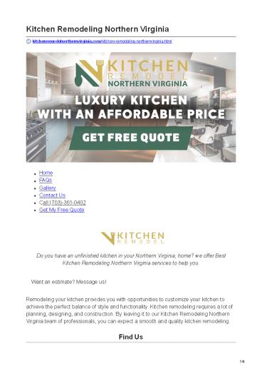 Kitchen Remodeling Northern VA