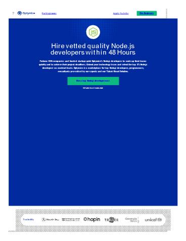 Hire Dedicated Virtual Node.js Developers Within 48 Hours | Optymize