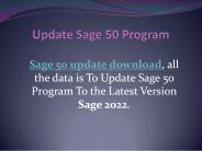 Update Sage 50 Program
