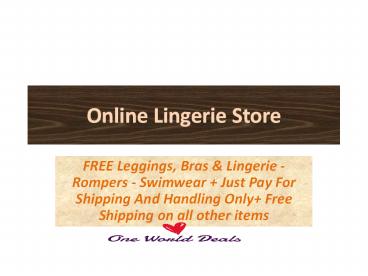 Online Store Leggings, Lingerie, Panties, Bras