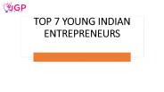 Top 7 young Indian Entrepreneurs - JGP Solutions