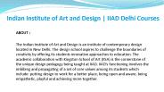 Indian Institute of Art and Design | IIAD Delhi Courses