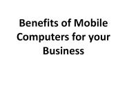 Benefits of Mobile Computers for your Business