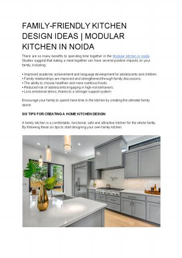 FAMILY-FRIENDLY KITCHEN DESIGN IDEAS | MODULAR KITCHEN IN NOIDA (1)