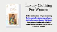 Luxury Clothing For Women - House Of Eda