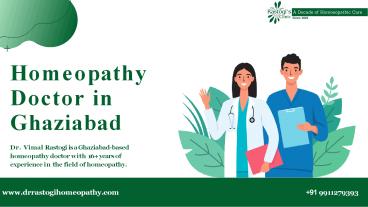 Homeopathy Doctor in Ghaziabad