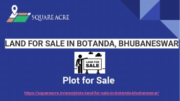 Plot for sale in Botanda, Bhubaneswar