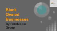 Black Owned Businesses