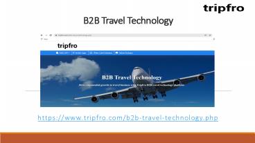 B2B Travel Technology