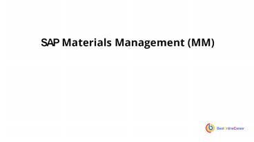 PPT – SAP MM Online Training | SAP MM Course | SAP MM Online Course ...
