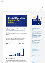 Digital Marketing Strategy For EdTech