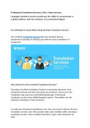 Translation Services