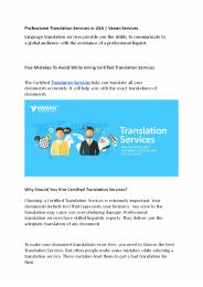 Professional Translation Services in USA | Vanan Services