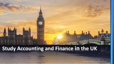 Study Accounting and Finance in the UK