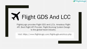 Flight GDS And LCCs