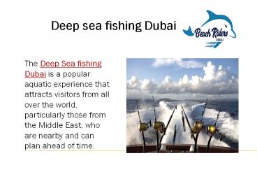 Dubai deep sea fishing trip | Deep sea fishing