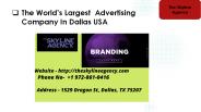 Best Online Advertising  Agency In Dallas TX