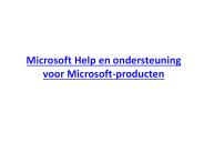 Microsoft Help en ondersteuning voor Microsoft-producten