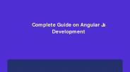Complete Guide on Angular js Development
