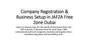 Company Registration & Business Setup in JAFZA Free Zone Dubai