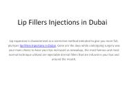 Lip Fillers Injections in Dubai