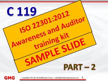 ISO 22301 Certification