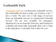 Locksmith York