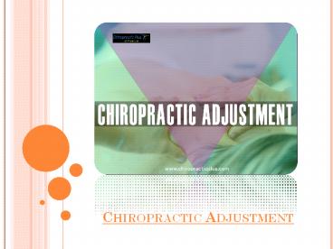 Chiropractic Adjustment That The Spine Loves