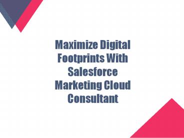 Maximize Digital Footprints With Salesforce Marketing Cloud Consultant
