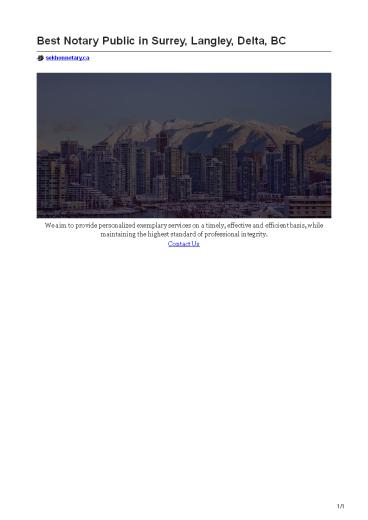 Best Notary Public in Surrey, Langley, Delta, BC | Sekhon Notary