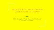 Crazy For Study | calculus textbooks solution manuals