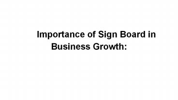 Sign Board Manufacturers in Chennai