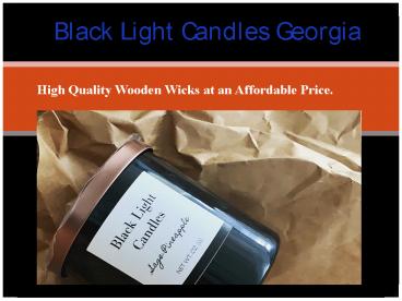 Black Light Candles: Pretty Coasters