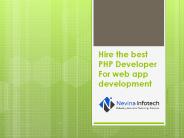Hire the best PHP Developer For web app development