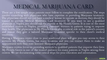 Medical Marijuana Card: How to get Marijuana in Naples, Florida