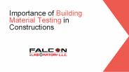 Importance of Building Material Testing in Constructions
