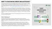 How to Diagnose High Cholesterol