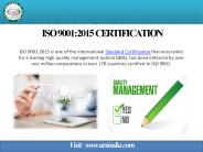 ISO 9001 Quality System Certification