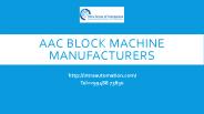 AAC block Machine Manufacturers