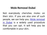 Benefits of mole Removal
