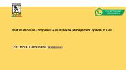 Best Warehouse Companies & Warehouse Management System in UAE