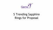 5 Trending Sapphire Rings for Proposal