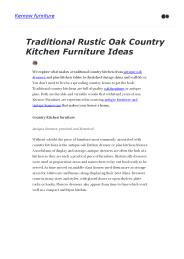Rustic Oak Furniture