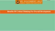 Benefits of critical thinking