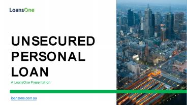 Unsecured Personal Loan