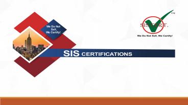 ISO 41001 Certification | SIS Certifications