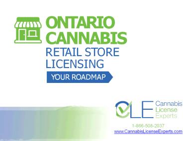 Ontario Cannabis Retail License and Cannabis Licensing