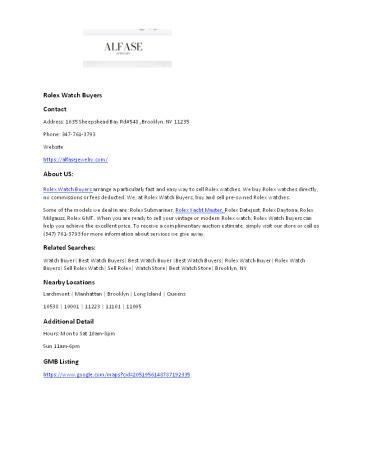 Rolex Watch Buyers (1)