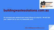 Building Waste Removal Service Melbourne
