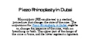 Piezo Rhinoplasty in Dubai